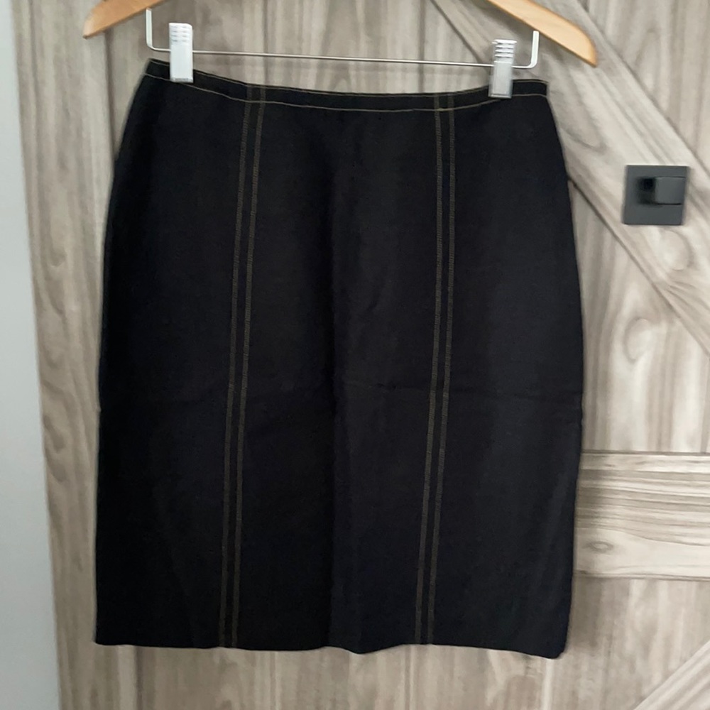 Black Linen above the knee skirt